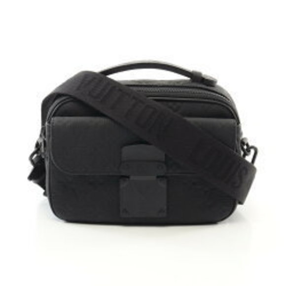 Louis Vuitton Lock Messenger Handbag Taurillon Leather Black - Picture 1 of 6